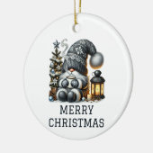 Niedlicher Gnome Weihnachten Keramik Ornament (Links)