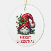 Niedlicher Gnome Weihnachten Keramik Ornament (Links)