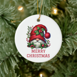 Niedlicher Gnome Weihnachten Keramik Ornament