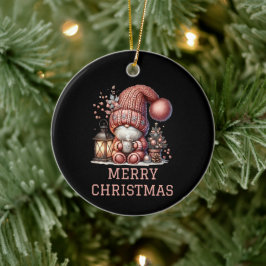 Niedlicher Gnome Weihnachten Keramik Ornament