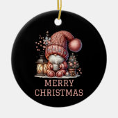 Niedlicher Gnome Weihnachten Keramik Ornament (Vorne)