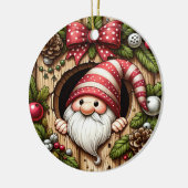 Niedlicher Gnome Weihnachten Keramik Ornament (Links)