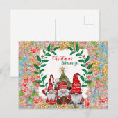 Niedlicher Gnome Weihnachts-Segnungen Postkarte (Vorne/Hinten)