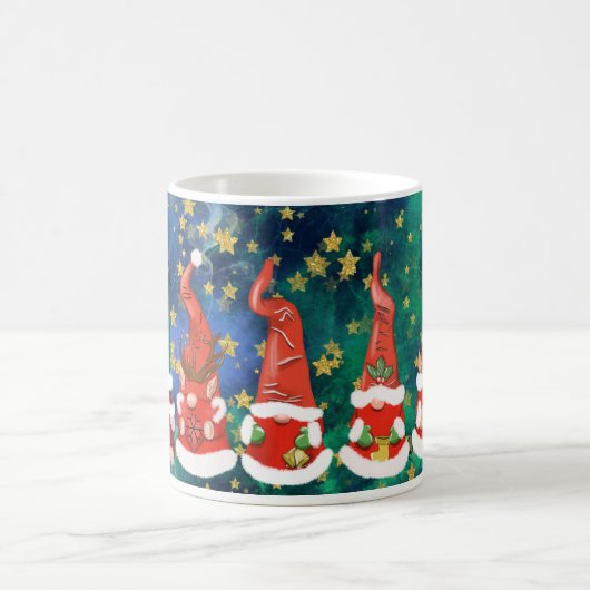 Niedlicher Gnome Weihnachtskaffee Tasse (Mittel)