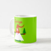 Niedlicher Gnome Weihnachtskaffee Tasse (Vorderseite Links)