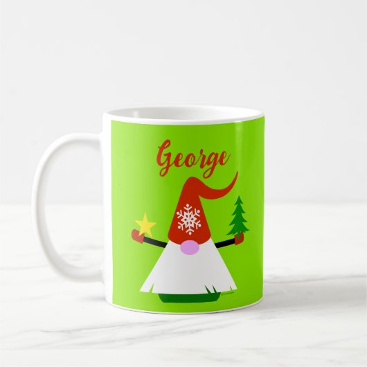 Niedlicher Gnome Weihnachtskaffee Tasse (Links)