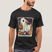 Niedlicher Goat Ghost Pun Meme Trick oder Treatmen T-Shirt (Vorderseite)
