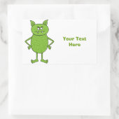 Niedlicher Goblin-Cartoon Rechteckiger Aufkleber (Tasche)