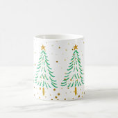 Niedlicher Gold Glitzer Confetti Weihnachtsbaumen  Kaffeetasse (Mittel)