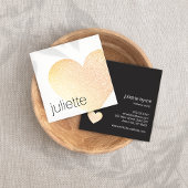 Niedlicher Gold Glitzer Herzlich Willkommen im Sal Quadratische Visitenkarte