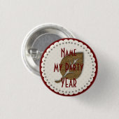 Niedlicher Gold Leaf Gardener Florist Button (Vorne & Hinten)