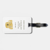 Niedlicher Golden Labrador Retriever Hund Art Cust Gepäckanhänger (Rückseite horizontal)