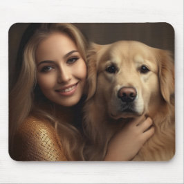 Niedlicher Golden Retriever Beste Hunde-Mama je Ma Mousepad