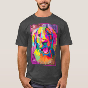Niedlicher Golden Retriever Dog Lover Pop T-Shirt