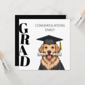 Niedlicher Golden Retriever Dog nach Maß Karte (Vorderseite/Rückseite Beispiel)