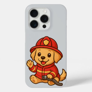 Niedlicher Golden Retriever Feuerwehrmann-Hüllen A Case-Mate iPhone Hülle