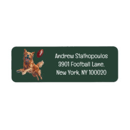 Niedlicher Golden Retriever Hund Fußball spielen