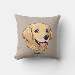 Niedlicher Golden Retriever Hund mit Namen Kissen