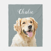 Niedlicher Golden Retriever Hund Personalisiert Fleecedecke (Vorderseite)
