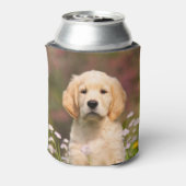 Niedlicher Golden Retriever Hund Welpe Face Foto B Dosenkühler (Kanne Rückseite)