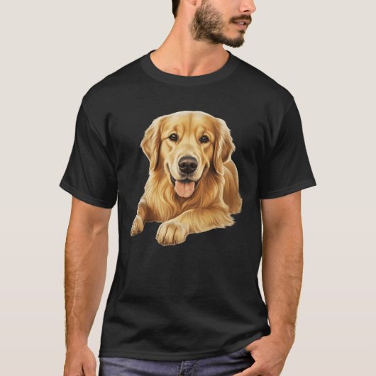 Niedlicher Golden Retriever Liebe T - Shirt (Vorderseite)