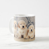 Niedlicher Golden Retriever Welpenhund Kaffeetasse (Vorderseite Links)