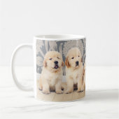 Niedlicher Golden Retriever Welpenhund Kaffeetasse (Links)
