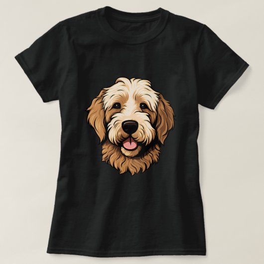 Niedlicher Goldendoodle-Cartoon Golden Doodle Dog  T-Shirt (Design vorne)
