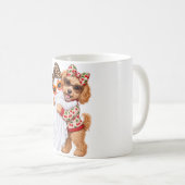 Niedlicher Goldendoodle-Geist Halloween Herbst Kun Kaffeetasse (VorderseiteRechts)