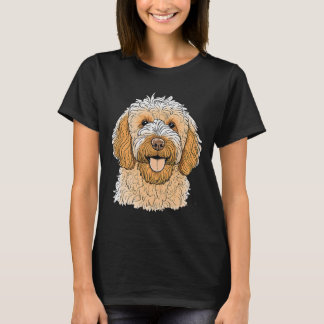 Niedlicher Goldendoodle-Hund auf Golden Doodle Lov T-Shirt