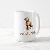 Niedlicher Goldendoodle Hund "Doodz senden" 2 Kaffeetasse (VorderseiteRechts)