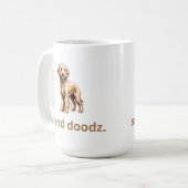 Niedlicher Goldendoodle Hund "Doodz senden" 2 Kaffeetasse (Vorderseite Links)