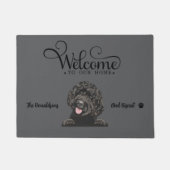 Niedlicher Goldendoodle Hund Fußmatte (Vorderseite)