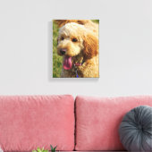 Niedlicher Goldendoodle Hund Leinwanddruck (Insitu (Wohnzimmer))