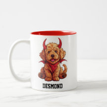 Niedlicher Goldendoodle-Teufel