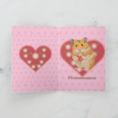 Niedlicher Goldener Hamster mit Herz Feiertagskarte (Innenseite)