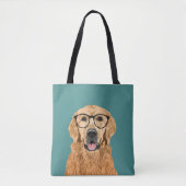 Niedlicher goldener Retriever-Hund für Tasche (Vorderseite)