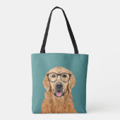 Niedlicher goldener Retriever-Hund für Tasche (Rückseite)