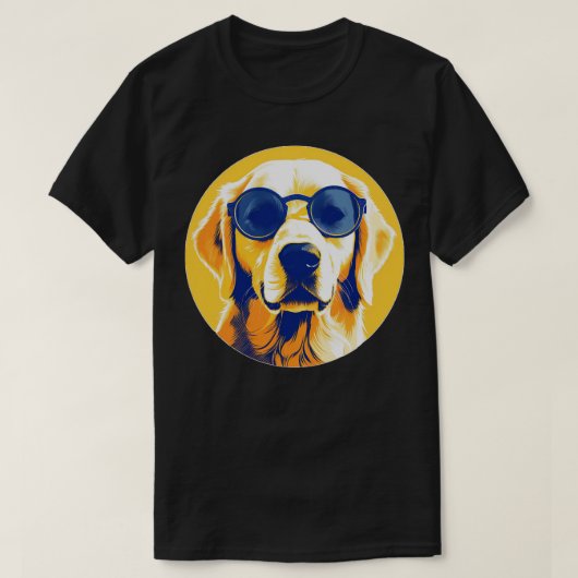 Niedlicher Goldener Retriever mit Sonnenbrille T-Shirt (Design vorne)
