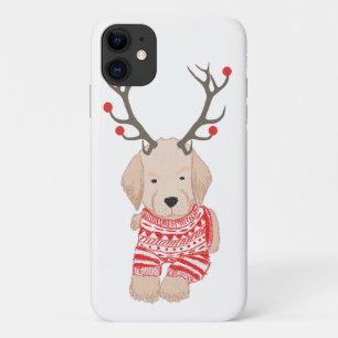 Niedlicher Goldener Retriever Welpen-Weihnachtsman Case-Mate iPhone Hülle