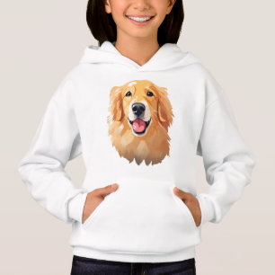 Niedlicher Goldenretriever Hund Happy Face Express Hoodie