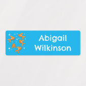 Niedlicher Goldfisch-Cartoon personalisiert Etiketten (Design 2)