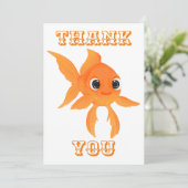 Niedlicher Goldfisch Dankeskarte (Stehend Vorderseite)