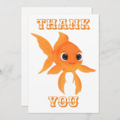 Niedlicher Goldfisch Dankeskarte (Vorne/Hinten)