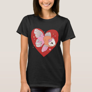 Niedlicher Goldfisch Herz T-Shirt