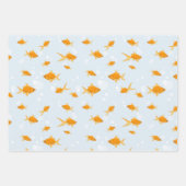 Niedlicher Goldfisch im Wasser schwimmen Geschenkpapier Set (Vorderseite 3)