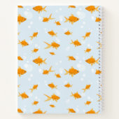Niedlicher Goldfisch im Wasser schwimmen Notizblock (Rückseite)