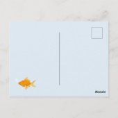 Niedlicher Goldfisch im Wasser schwimmen Postkarte (Rückseite)