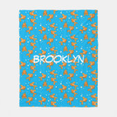 Niedlicher Goldfisch mit Blasenmuster Cartoon Fleecedecke (Vorderseite)