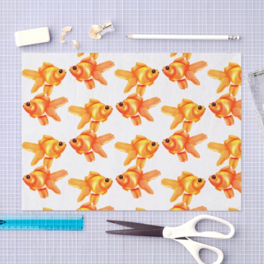 Niedlicher Goldfisch Seidenpapier (Handwerk)